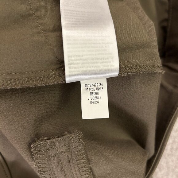 Old Navy Womens Pixie Skinny Ankle Pants Size 4 Tall Green High Rise Stretch NWT - Picture 16 of 16